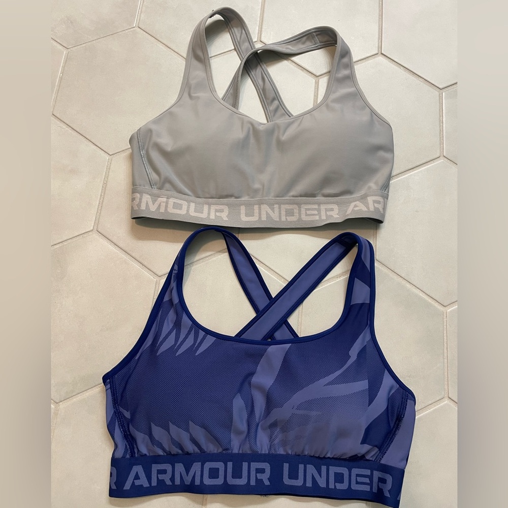 Under Armour Sports Bra Duo - Light Gray and Deep Blue